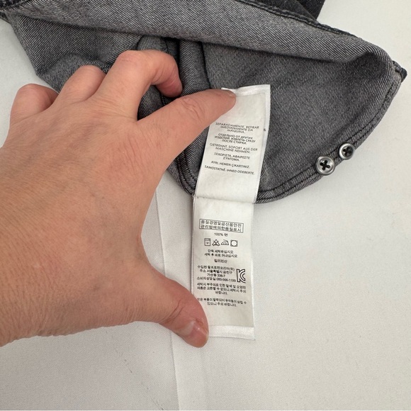 Polo Ralph Lauren Black Denim Button Up Shirt Women's Size 8 Cotton Slim Fit - Picture 11 of 13